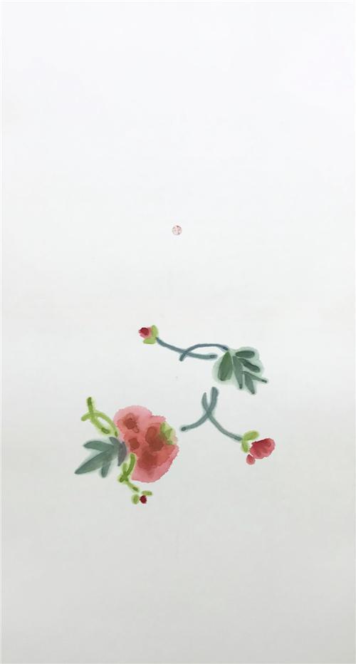 (梅一作品赏析:《二月枝头》1m0.5m)