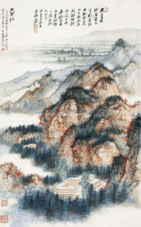 张大千《天师洞》,成交价:531万港元