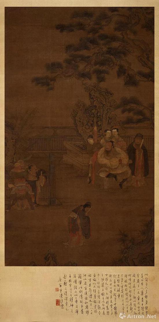 宋 佚名《朱云折槛图》 76×133厘米