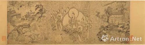 宋 梁楷 道君像 紙本水墨 卷 纵 25.9cm 横 73.7cm 翁万戈藏