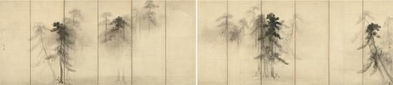 国宝 长谷川等伯画 松林图屏风 安土桃山时代(16世纪) 东京国立博物馆藏