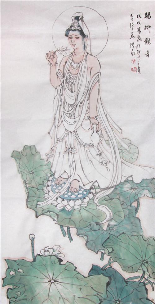 《杨柳观音》138×69cm 2018年