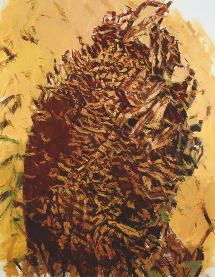 《醉盘》，布面油画，200 × 156 cm，2017