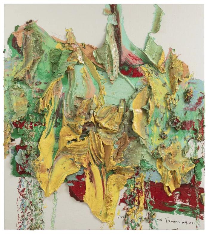 《厚涂与激浪》,布面油画,180 x 160 cm,2013