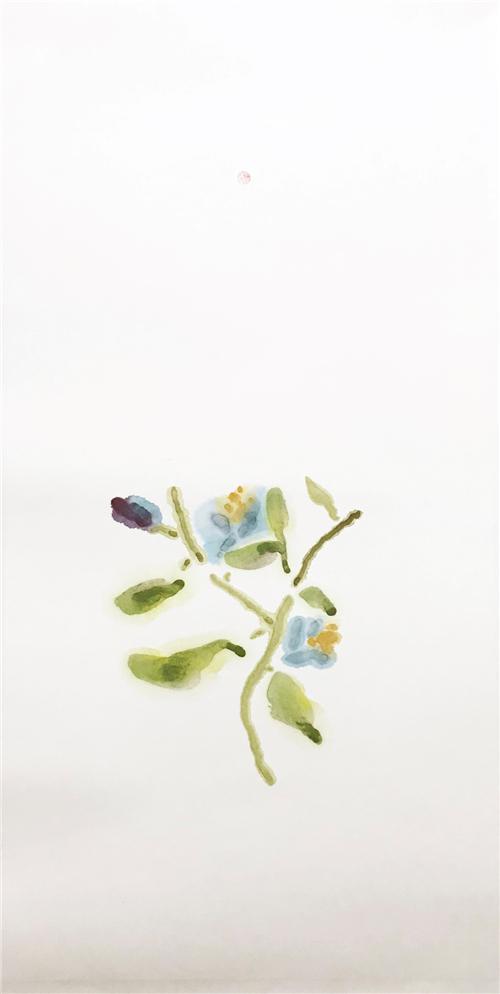 (梅一作品赏析:《薄寒花期》1m0.5m)