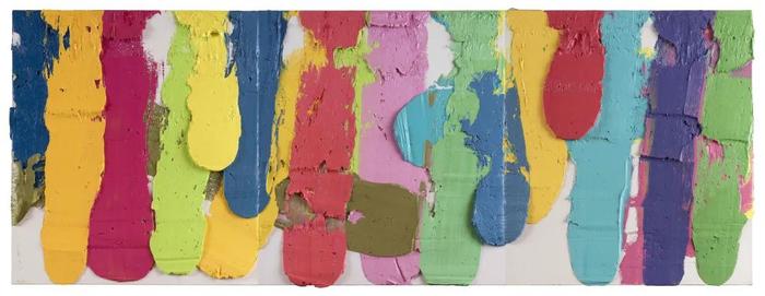 《直立的彩虹 二》,布面油画,180 x 480 cm,2019