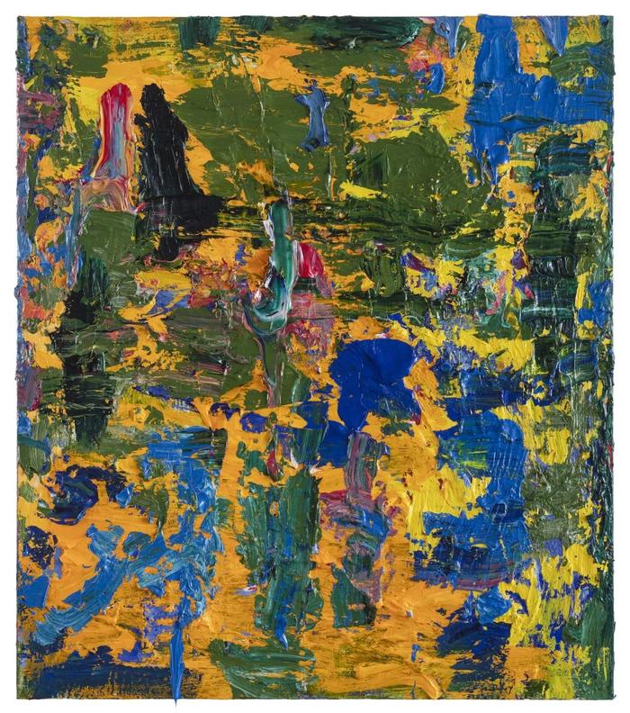 《悲伤飘满池塘 一》,布面丙烯,160 x 140 cm,2022