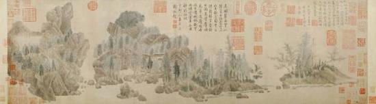 钱选,浮山玉居图