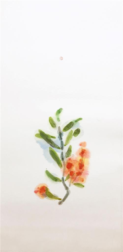 (梅一作品赏析:《胭脂岁月》1m0.5m)