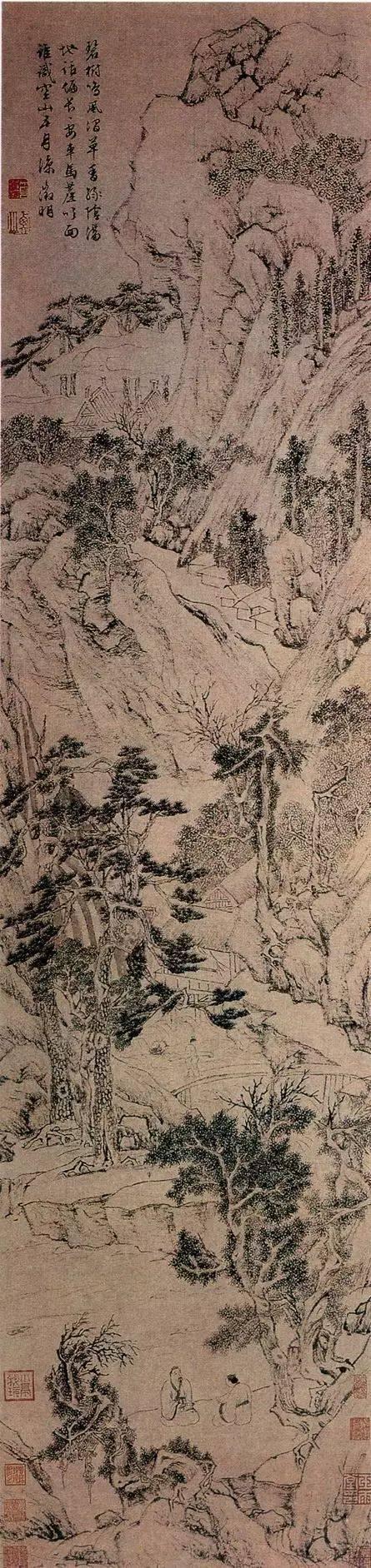 文征明,绿茵长话图