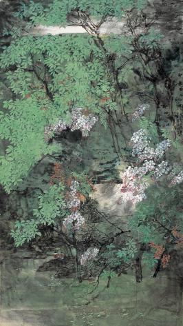 马顺先《印象茶溪谷》255cm×144cm纸本设色2016年