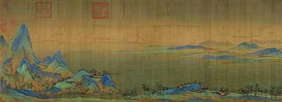 北宋 王希孟 《千里江山图》局部 故宫博物院藏