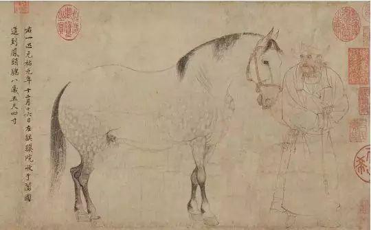 李公麟《五马图》(局部)