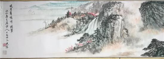 邵光亭先生作品《风月有情归我辈》,纸本,设色
