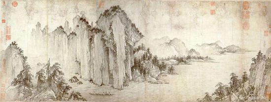 《赤壁图》(金)武元直 纵50.8厘米,横136.4厘米 纸本水墨 台北故宫博物院