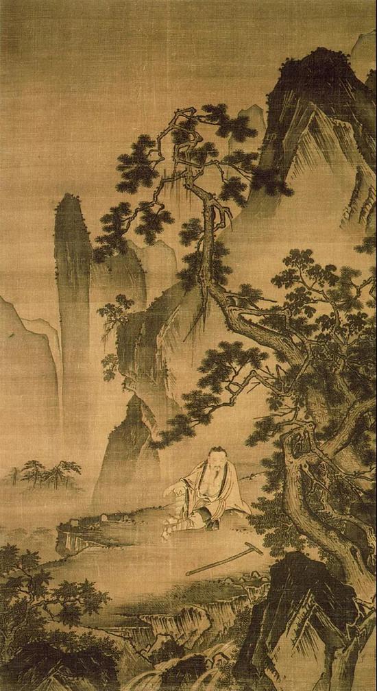 ▌明 戴进 《溪边隐士图》