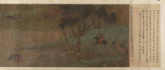 图3:明清人画 裴宽秋郊散牧图(局部)