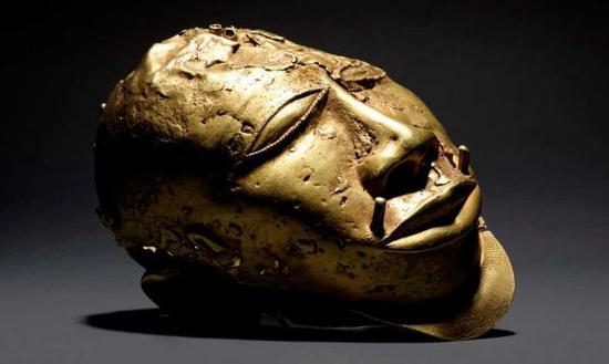 《黄金人头塑像(Gold Trophy Head)》,19世纪,阿散蒂王国