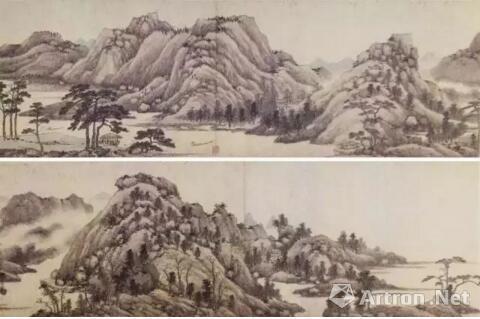 ▲明 沈周 《仿黄公望富春山居图》