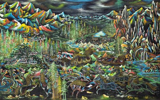 《锦瑟迷音》No.2 布面油彩 300x190cm 2014