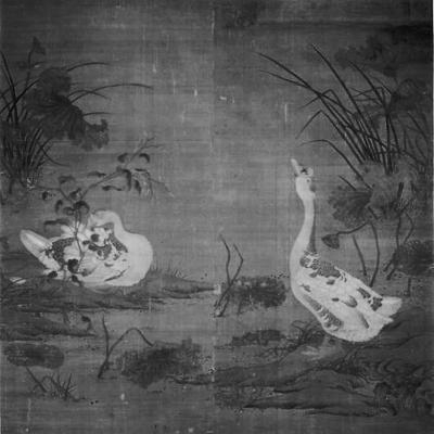 北宋《秋塘双雁》