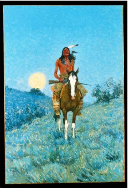 Frederic Remington,《The Outlier》, 1909。图片:Courtesy of the Brooklyn Museum