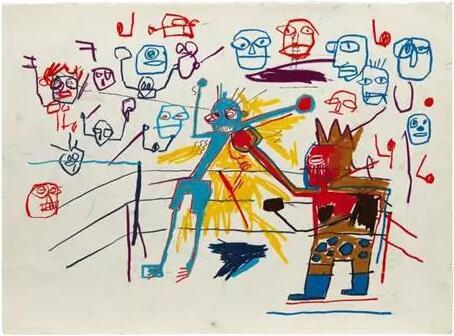 ▲ 巴斯奎特《Untitled (Boxing Ring) 》