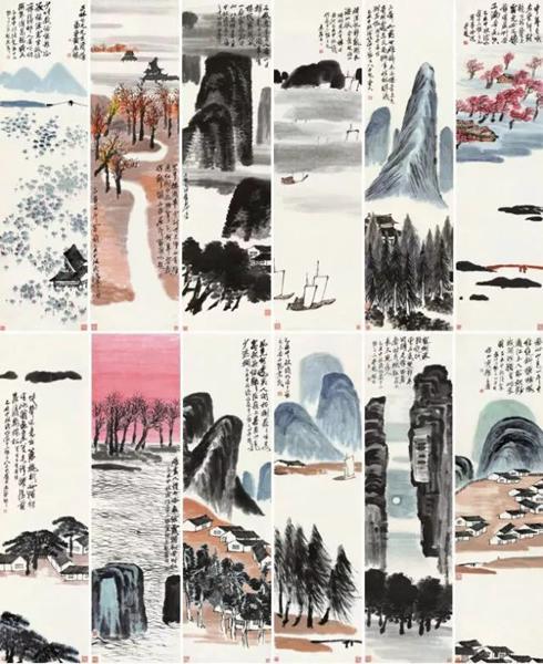 北京保利的齐白石《山水十二条屏》9.3亿成交,创中国艺术品最高成交价