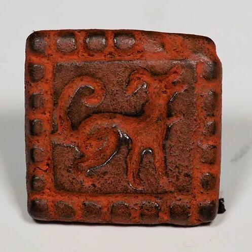 犬形铜押,元代