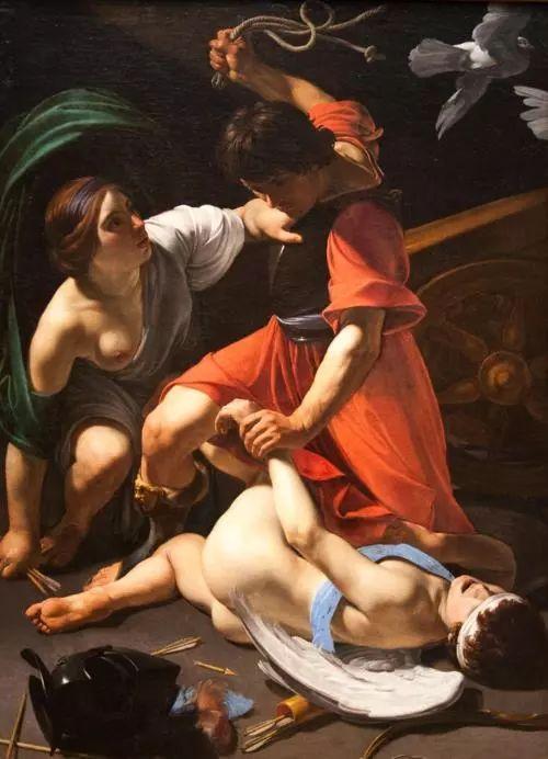 Bartolomeo Manfredi Mars Chastising Cupid