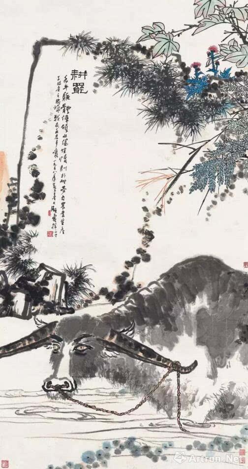 潘天寿《耕罢》成交价:1.5893亿元 中国嘉德 2017-06-19