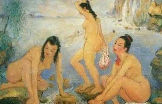 《海边三裸女》,在2014年嘉德香港春季拍卖会中拍出约1410万人民币。