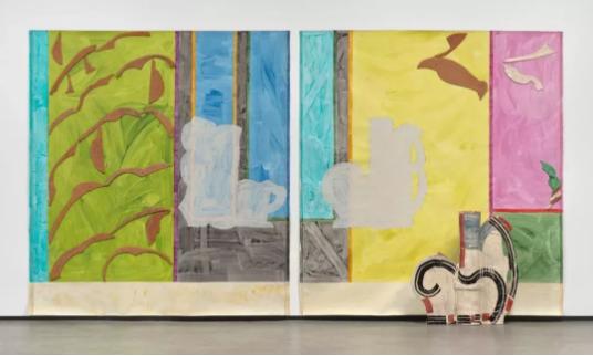 贝蒂·伍德曼(Betty Woodman), 《Paola‘s Room(diptych)》, 237.5×440.1×29.8cm,2011