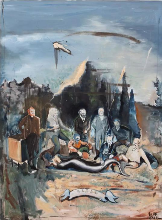 图注:赵洋,《美人鱼之家(系列F)》, 2011,150×200cm,布面油画