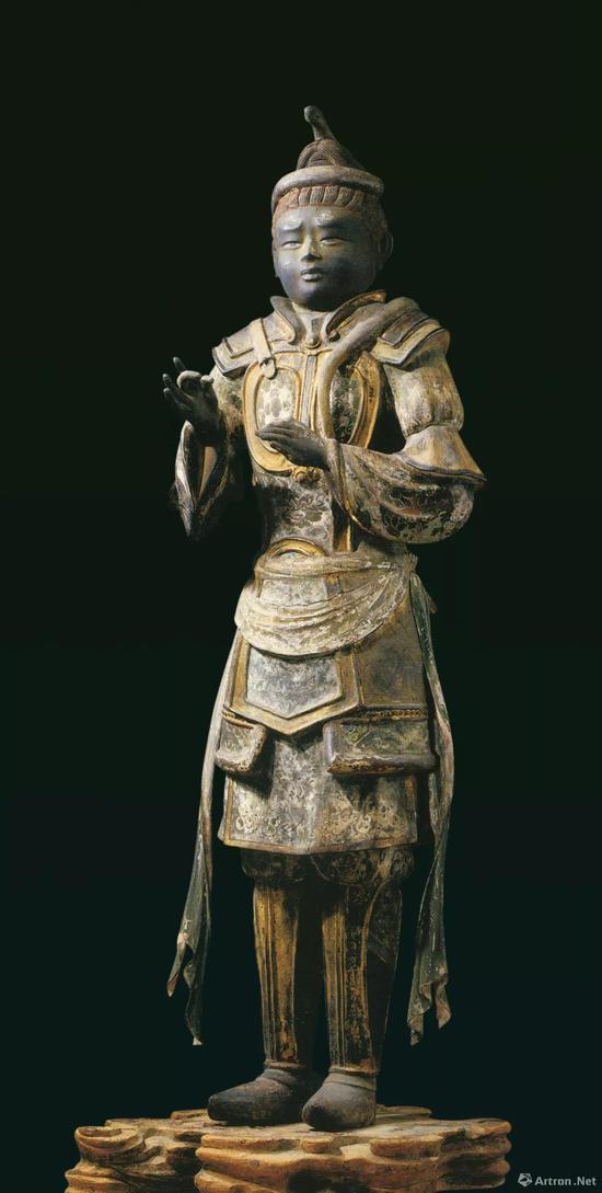 沙羯罗像,奈良时代,脱活干漆上彩,高154.5 厘米,日本国宝,奈良兴福寺藏