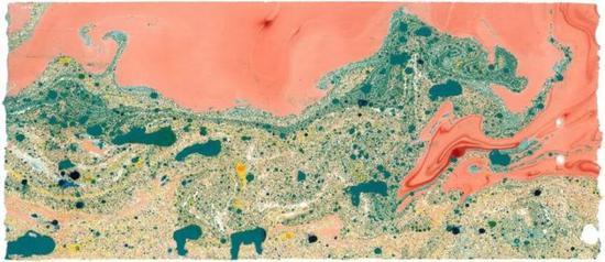 一池春水 || 纸上油墨 | 39cm x 16.7cm | 2015
