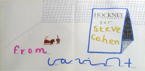 《斯坦利与朋友——霍克尼摄影》(Stanley and friend—“Hockney on Photography“),约 1988。图片:artnet价格数据库