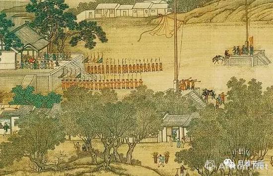 清院本《清明上河图》中御林军习武的壮观场景(图15)