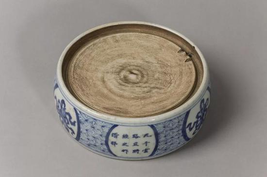 瓷砚(清)15.6X15.6X5.7cm