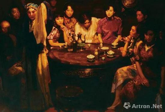 陈逸飞《玉堂春暖》成交价:1.495亿元 中国嘉德 2017-12-18