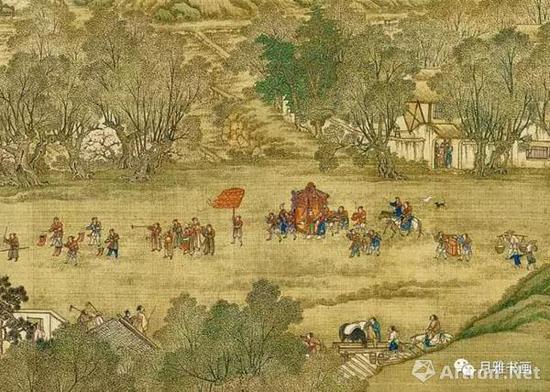 清院本《清明上河图》:婚礼娶亲(图5)