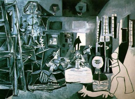巴勃罗·毕加索,《宫娥图》(Las Meninas,after Velázquez),1957。图片:Museu Picasso, Barcelona,Gift ofthe artist,1968; 2012 Estate of Pablo Picasso/Artists Rights Society(ARS),New York;Gassull Fotografia
