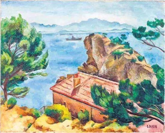 她曾在自己的花园面对一池莲花,画下大幅精品《莲花颂》。