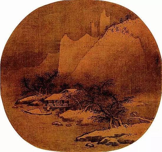 雪江卖鱼图:作者李东。南宋画家。
