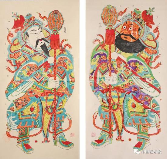 方相 方弼 邰立平复制 凤翔木版年画
