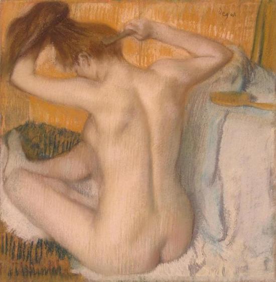 Edgar Degas, Woman Combing her Hair (1885) (Photo: Hermitage via Wikimedia Commons)