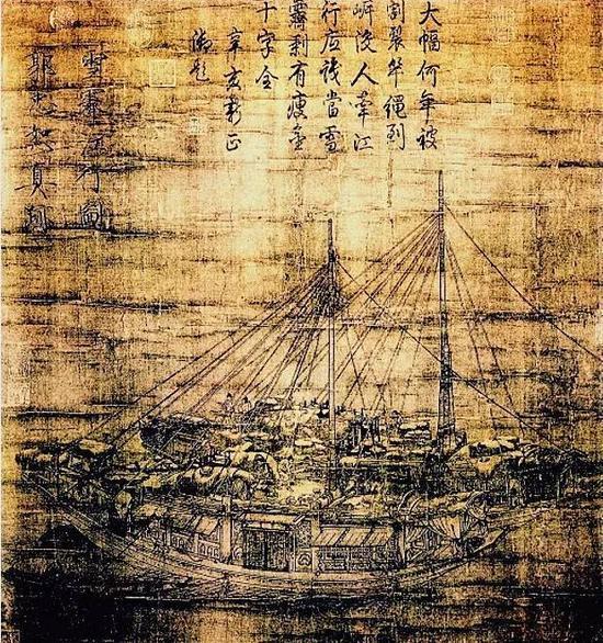 雪霁江行图:台北故宫博物院藏。