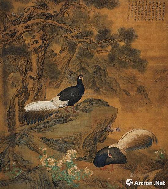 郎世宁&金廷标 《火鸡图》 7130万元 北京保利2017年秋拍