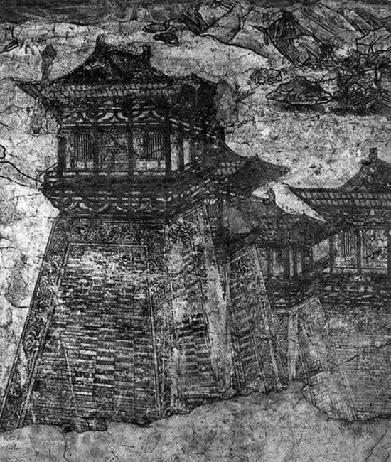 《阙楼仪仗图》壁画 唐代高超建筑艺术的见证