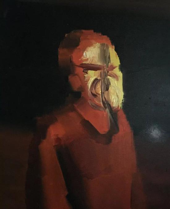 林枞,《友人》,布面油画,50 x 60 cm,2017